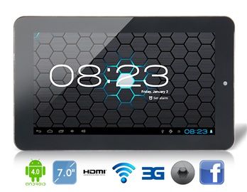 Onda V702 7 "Android 4.0.4 A13 1.5GHz Tablet PC com 3G Exter