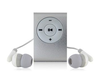 Clipe MP3 Player com TF Slot (PRATA)